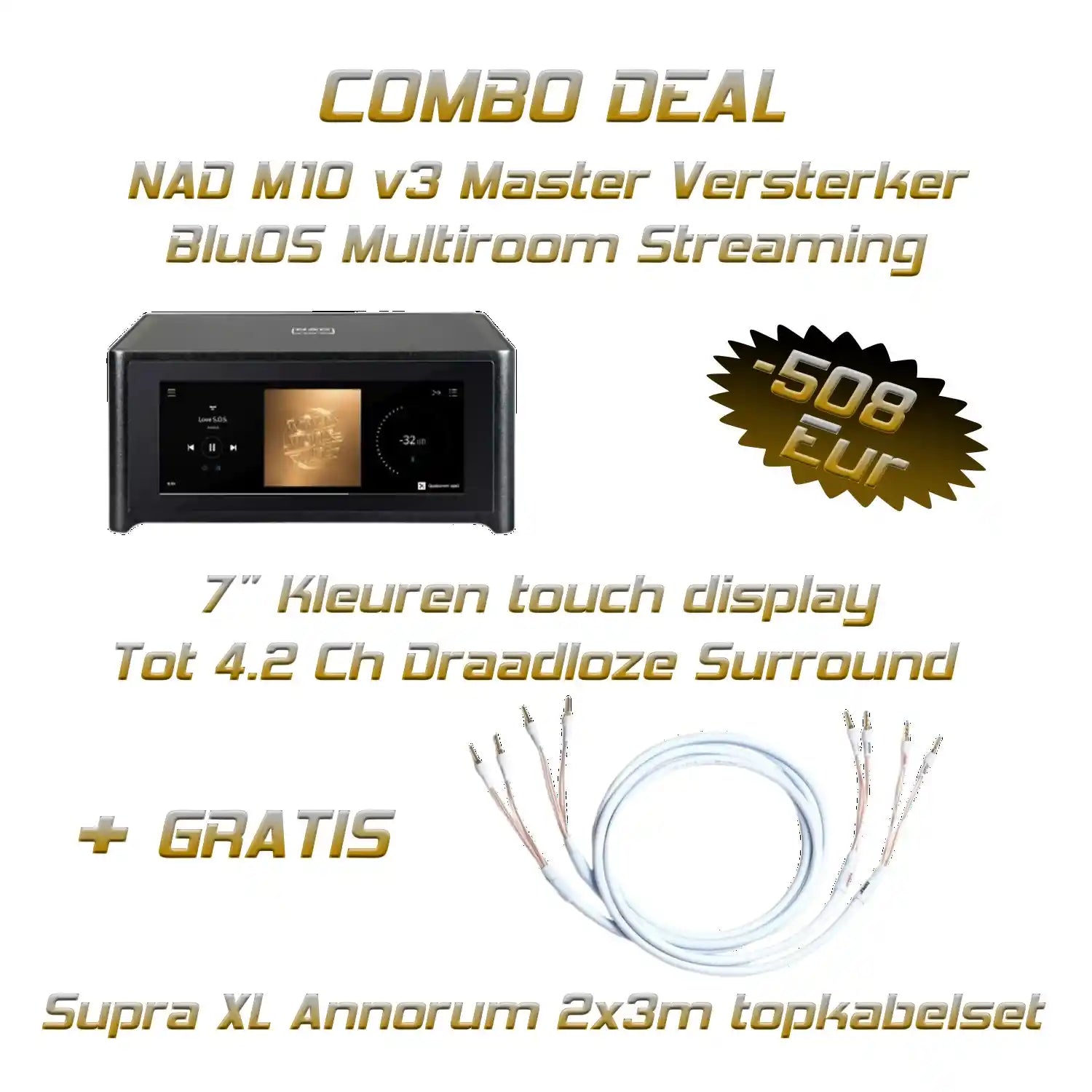 NAD M10 v3 Master met GRATIS Supra XL Annorum 3.2 2x3m